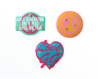 Girls' generation(SNSD) official japan tour 3(love & peace) goods_LED badge (square _heart_ circle)